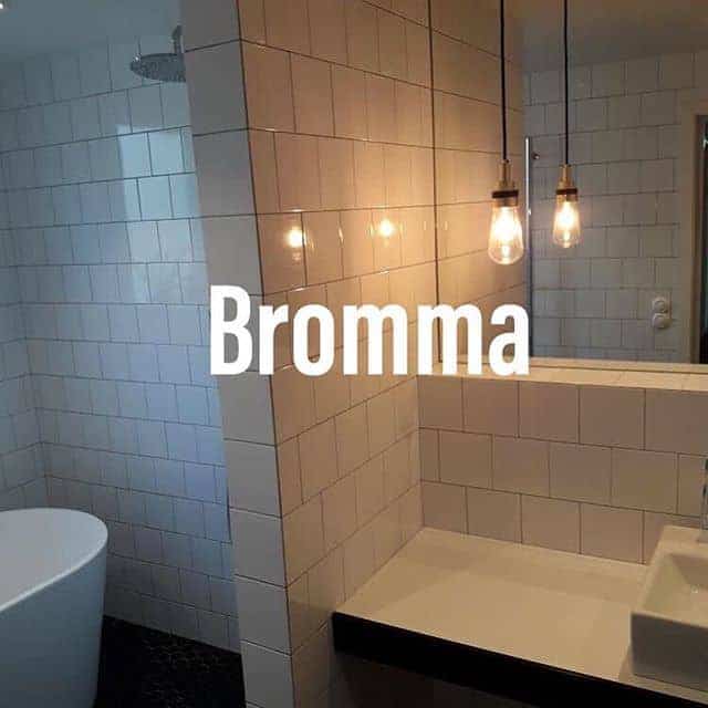 Referensjobb "Badrumsrenovering Bromma." utfört av ROT-Ville Aktiebolag