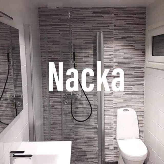Referensjobb "Badrumsrenovering Nacka." utfört av ROT-Ville Aktiebolag