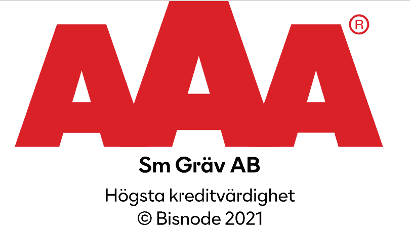 Referensjobb "AAA" utfört av SM Gräv AB