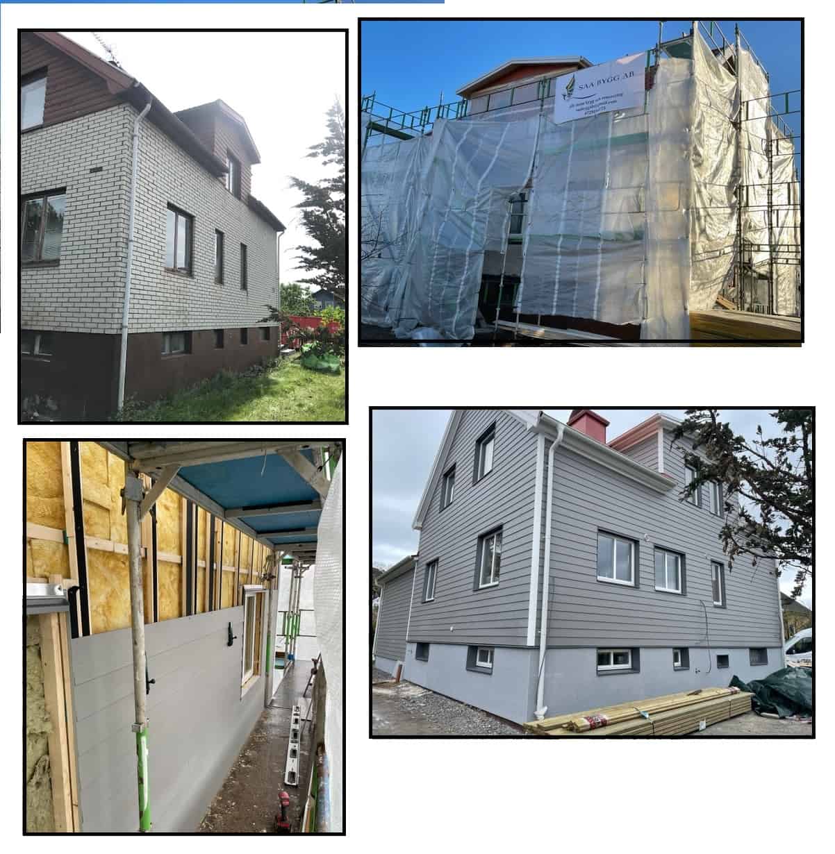 Referensjobb "Fasad, isolering, tak/takkupa, fönster" utfört av SAA BYGG AB 