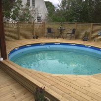 Referensjobb "Altan och pool" utfört av Norrbo Bygg & Montage AB