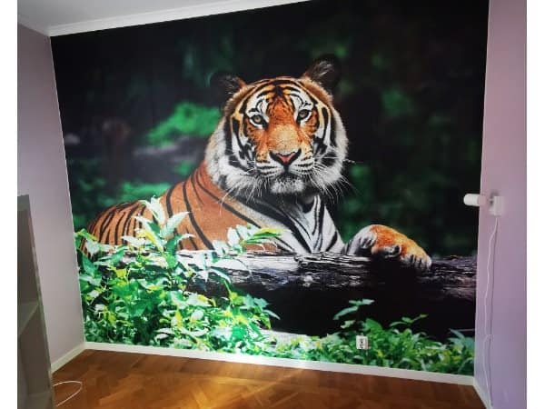 Referensjobb "Bengalisk tiger" utfört av Gantlewalds Måleri