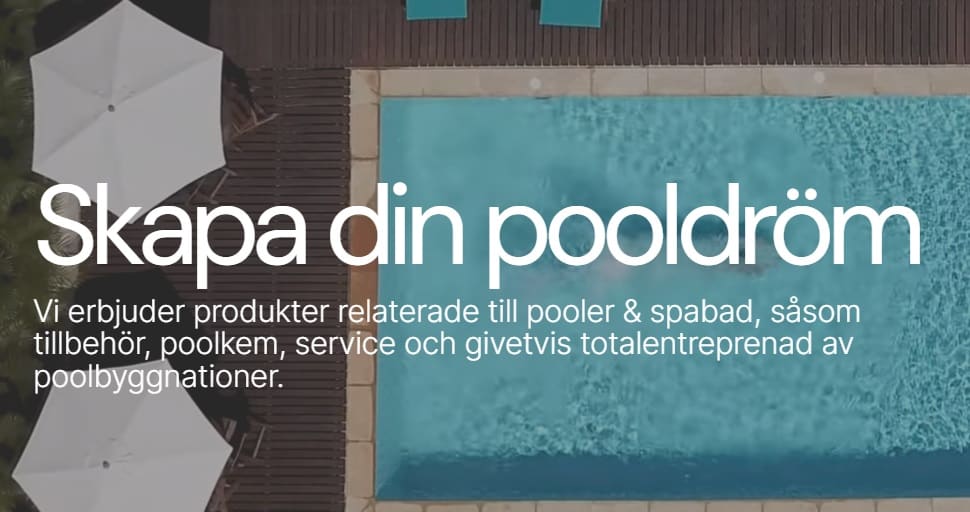 Referensjobb "" utfört av PoolSpa Entreprenad Sverige AB
