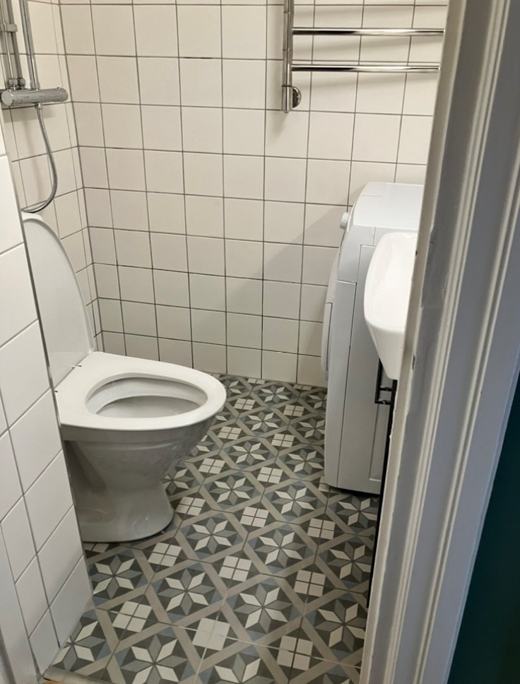 Referensjobb "Renovering WC" utfört av Vassilikos AB