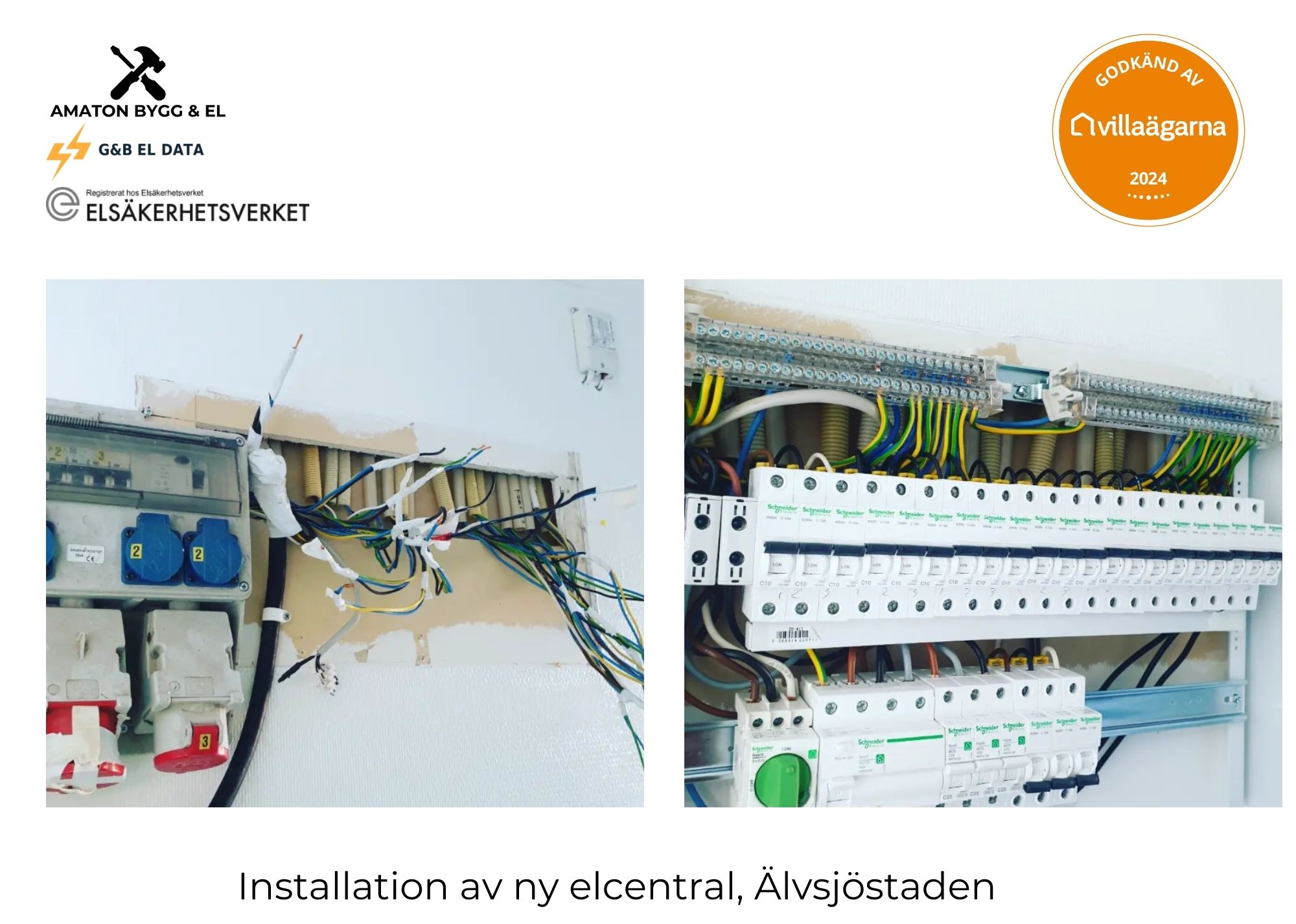 Referensjobb "Installation av elcentral" utfört av Amaton Bygg & El / Amaton Group AB