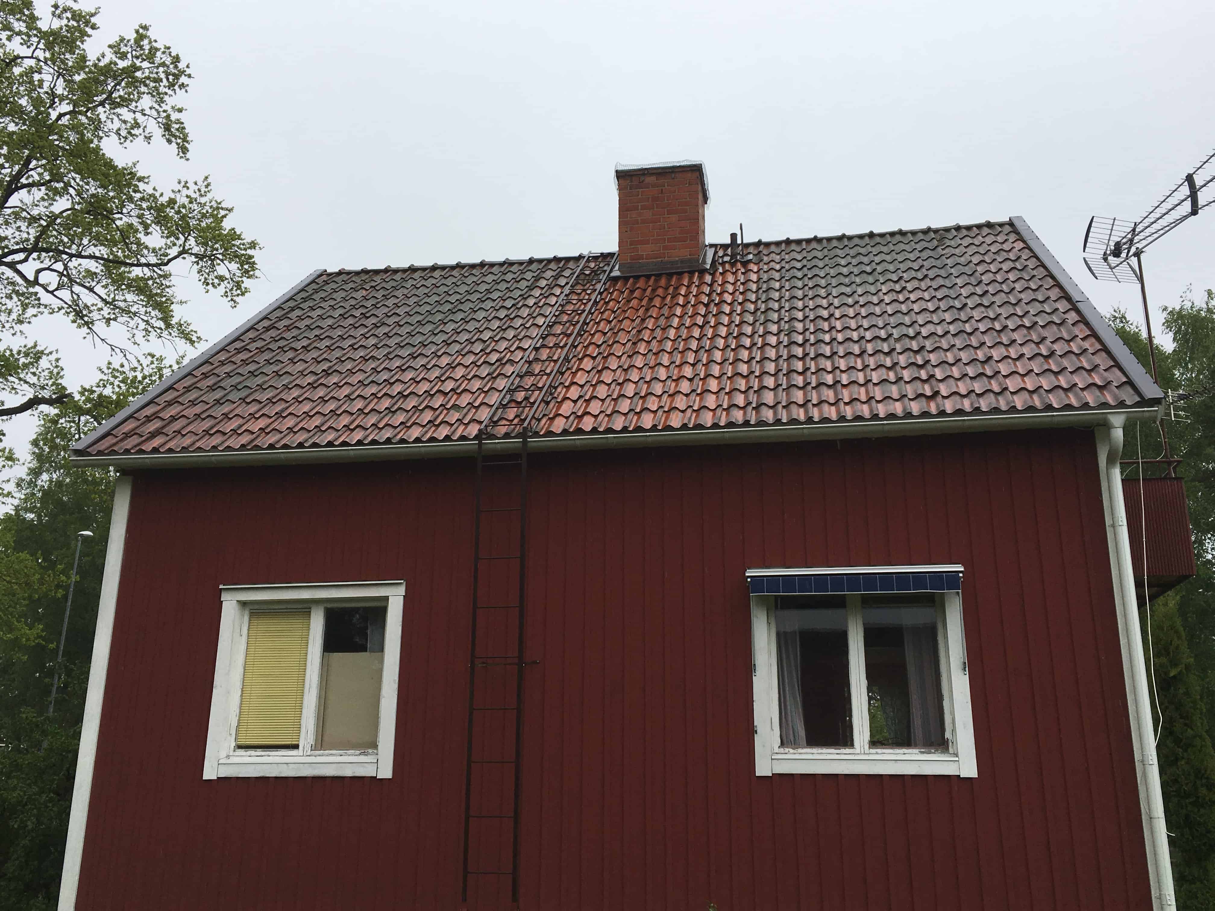 Referensjobb "tegel tak " utfört av LS Tak Sverige AB