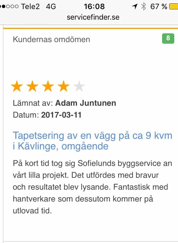 Referensjobb "Löddeköpinge" utfört av Sofielunds Byggservice AB