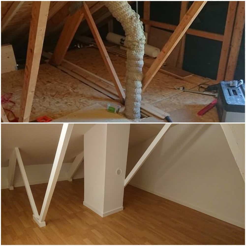 Referensjobb "Transofrmation of attic into room" utfört av Ollender Bygg Måleri AB 